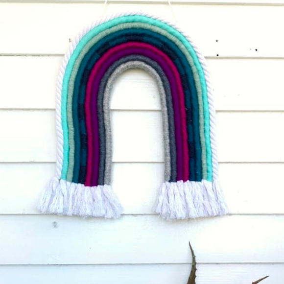 Friends of Socktopus Other - HUGE Rainbow Wall Hanging Art Textile Macrame